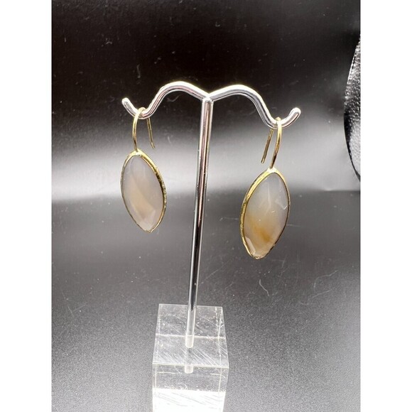 Jewelry - LOFT Milky Taupe Oval Earrings